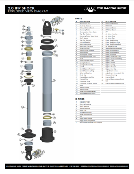 FOX - FOX Valve 1.425 OD x 0.504 ID x 0.010 TH - 041-10-142-A