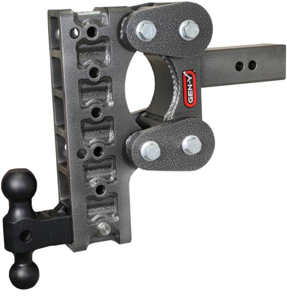 GEN-Y Hitch - GEN-Y Hitch The Boss Torsion-Flex 2.5in Shank 10in Drop 1700lb TW 16K Hitch w/GH-051 Dual-Ball - GH-1116