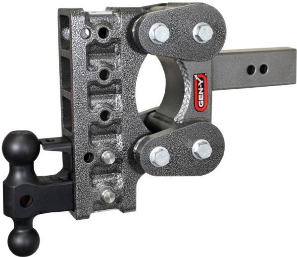 GEN-Y Hitch - GEN-Y Hitch The Boss Torsion-Flex 2.5in Shank 7.5in Drop 16K Hitch w/GH-051 Dual-Ball/GH-032 Pintle Lock - GH-1125