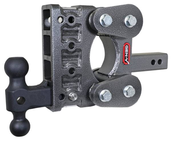 GEN-Y Hitch - GEN-Y Hitch The Boss Torsion-Flex 2in Shank 5in Drop 1700lb TW 16K Hitch w/GH-051 Dual-Ball - GH-1214