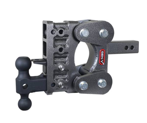 GEN-Y Hitch - GEN-Y Hitch The Boss Torsion-Flex 2in Shank 5in Drop 16K Hitch w/GH-051 Dual-Ball/GH-032 Pintle Lock - GH-1224