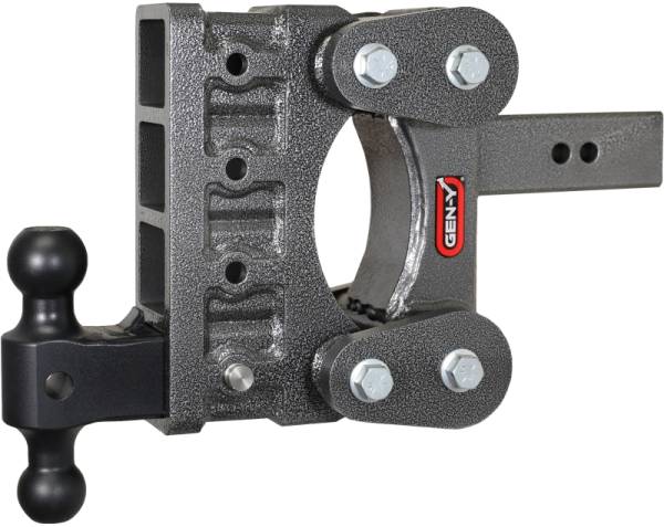 GEN-Y Hitch - GEN-Y Hitch The Boss Torsion-Flex 2.5in Shank 6in Drop 2400lb TW 21K Hitch w/GH-061 Dual-Ball - GH-1314