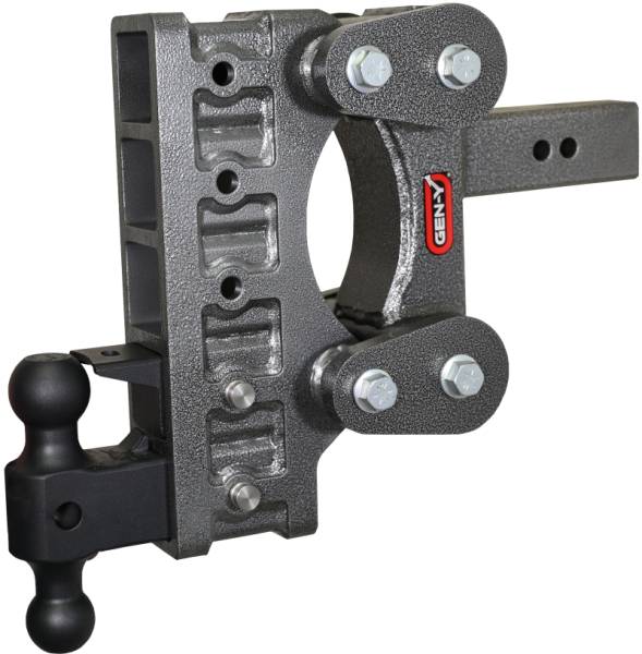 GEN-Y Hitch - GEN-Y Hitch The Boss Torsion-Flex 2.5in Shank 9in Drop 21K Hitch w/GH-061 Dual-Ball/GH-062 Pintle Lock - GH-1325