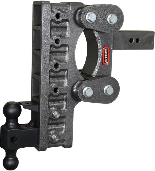 GEN-Y Hitch - GEN-Y Hitch The Boss Torsion-Flex 2.5in Shank 12in Drop 21K Hitch w/GH-061 Dual-Ball/GH-062 Pintle Lock - GH-1326