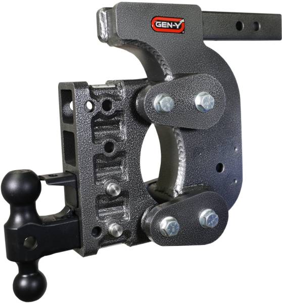GEN-Y Hitch - GEN-Y Hitch The Boss Torsion-Flex 2in Shank 12.5in Drop 16K Hitch w/GH-051 Dual-Ball/Pintle Lock/Stab Kit - GH-1424