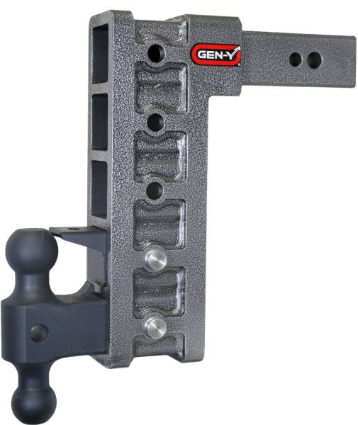 GEN-Y Hitch - GEN-Y Hitch Mega Duty 2.5in Shank 12in Drop 3500lb TW 32K Hitch w/GH-0161 Dual-Ball/Pintle Lock - GH-1625