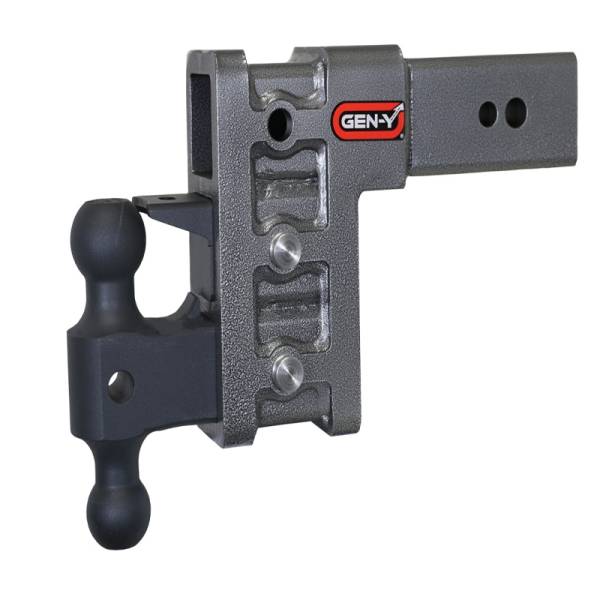 GEN-Y Hitch - GEN-Y Hitch Mega Duty 3in Shank 6in Drop 3500lb TW 32K Hitch w/GH-0161 Dual-Ball/GH-0162 Pintle Lock - GH-1723