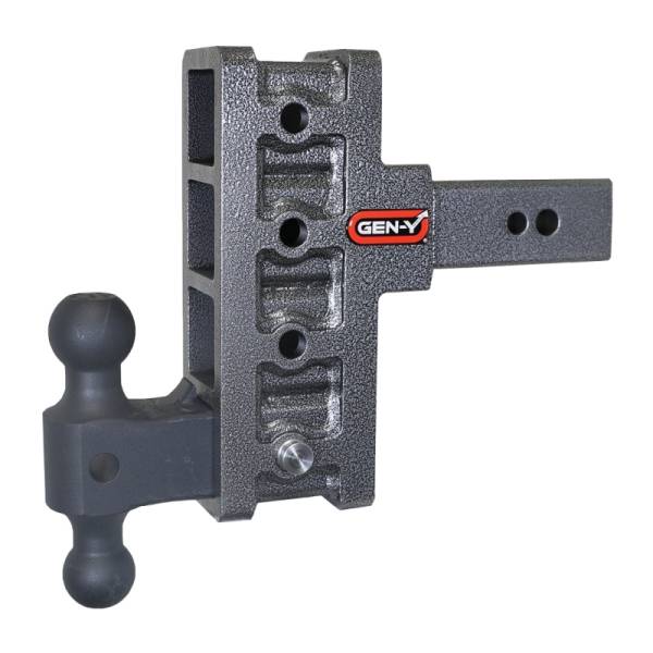 GEN-Y Hitch - GEN-Y Hitch Mega Duty 2.5in Shank 6in Offset Drop 3500lb TW 32K Hitch w/GH-0161 Dual-Ball - GH-1914