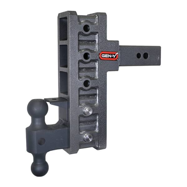 GEN-Y Hitch - GEN-Y Hitch Mega Duty 2.5in Shank 9in Offset Drop 32K Hitch w/GH-0161 Dual-Ball/GH-0162 Pintle Lock - GH-1925