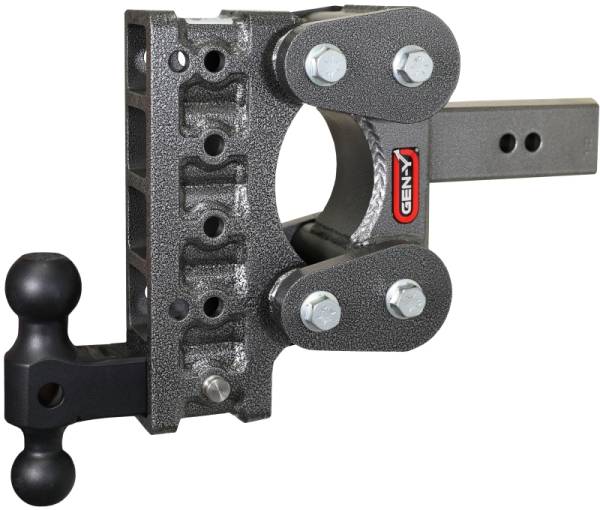 GEN-Y Hitch - GEN-Y Hitch The Boss Torsion-Flex 2.5in Shank 7.5in Drop 1100lb TW 10K Hitch w/GH-031 Dual-Ball - GH-2315