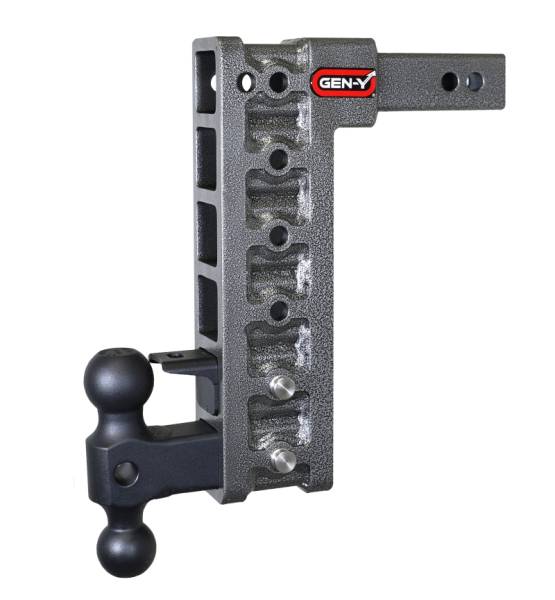 GEN-Y Hitch - GEN-Y Hitch Mega Duty 2in Shank 12.5in Drop 10K Hitch w/GH-031 Dual-Ball/GH-032 Pintle Lock - GH-326