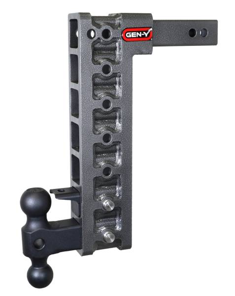 GEN-Y Hitch - GEN-Y Hitch Mega Duty 2in Shank 15in Drop 10K Hitch w/GH-031 Dual-Ball/GH-032 Pintle Lock - GH-327