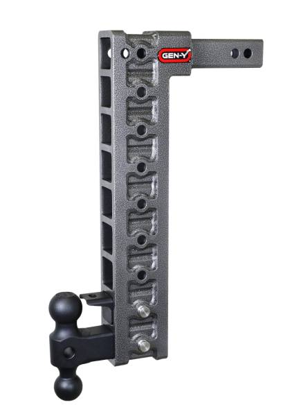 GEN-Y Hitch - GEN-Y Hitch Mega Duty 2in Shank 20in Drop 10K Hitch w/Dual-Ball/Pintle Lock/Stabilizer Kit - GH-329