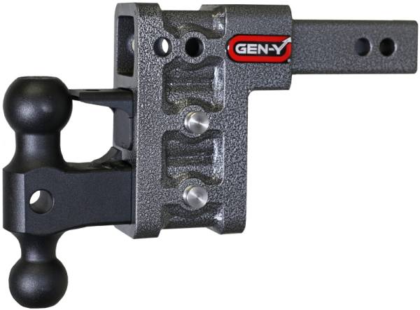 GEN-Y Hitch - GEN-Y Hitch Mega Duty 2in Shank 5in Drop 2K TW 16K Hitch w/GH-051 Dual-Ball/GH-032 Pintle Lock - GH-523