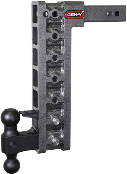 GEN-Y Hitch - GEN-Y Hitch Mega Duty 2in Shank 15in Drop 16K Hitch w/Dual-Ball/Pintle Lock/Stabilizer Kit - GH-527