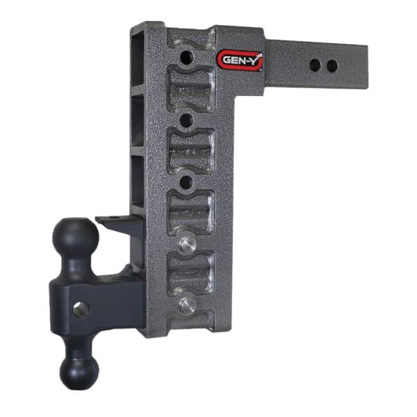 GEN-Y Hitch - GEN-Y Hitch Mega Duty 2.5in Shank 12in Drop 3K TW 21K Hitch w/GH-061 Dual-Ball/GH-062 Pintle Lock - GH-625