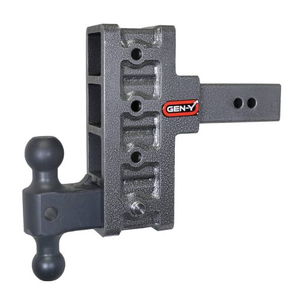 GEN-Y Hitch - GEN-Y Hitch Mega Duty 2.5in Shank 6in Offset Drop 3K TW 21K Hitch w/GH-061 Dual-Ball - GH-914