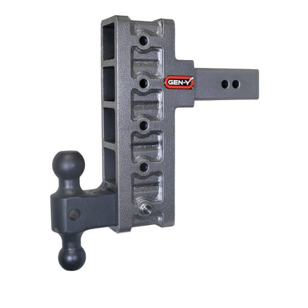 GEN-Y Hitch - GEN-Y Hitch Mega Duty 2.5in Shank 9in Offset Drop 3K TW 21K Hitch w/GH-061 Dual-Ball - GH-915