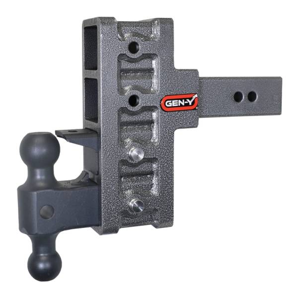 GEN-Y Hitch - GEN-Y Hitch Mega Duty 2.5in Shank 6in Offset Drop 21K Hitch w/GH-061 Dual-Ball/GH-062 Pintle Lock - GH-924