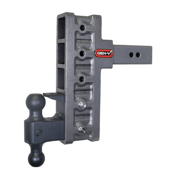 GEN-Y Hitch - GEN-Y Hitch Mega Duty 2.5in Shank 9in Offset Drop 21K Hitch w/GH-061 Dual-Ball/GH-062 Pintle Lock - GH-925