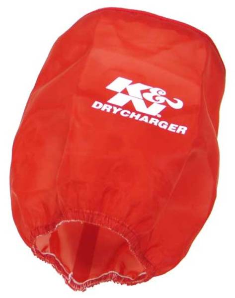 K&N Engineering - K&N Engineering Drycharger Air Filter Wrap Red 6in Base ID x 5in Top ID x 6.5in Height - RX-4730DR