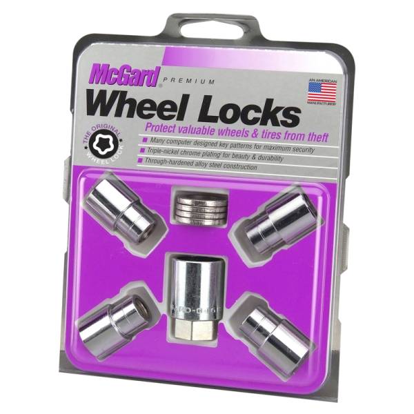 McGard - McGard Wheel Lock Nut Set - 4pk. (Reg. Shank Seat) 1/2-20 / 13/16 Hex / 1.38in. Length - Chrome - 21120