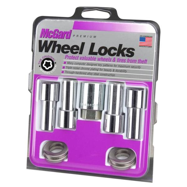 McGard - McGard Wheel Lock Nut Set - 4pk. (X-Long Shank) 7/16-20 / 13/16 Hex / 2.165in. Length - Chrome - 23180