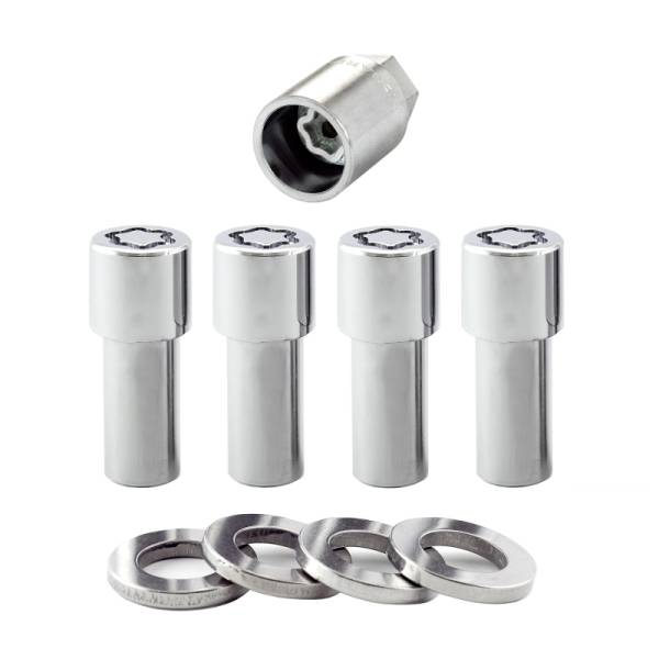 McGard - McGard Wheel Lock Nut Set - 4pk. (X-Long Shank) 1/2-20 / 13/16 Hex / 2.165in. Length - Chrome - 23181