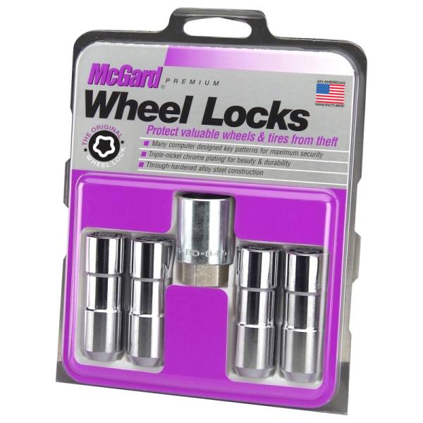 McGard - McGard Wheel Lock Nut Set - 4pk. (Cone Seat Duplex) 9/16-18 / 7/8 Hex / 2.5in. Length - Chrome - 24134