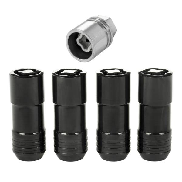 McGard - McGard Wheel Lock Nut Set - 4pk. (Cone Seat) M14X2.0 / 13/16 Hex / 2.25in. Length - Black - 24208