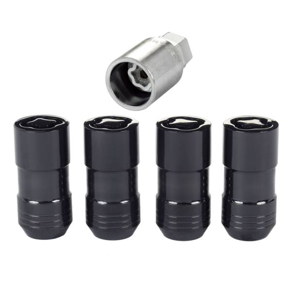 McGard - McGard Wheel Lock Nut Set - 4pk. (Cone Seat) M14X1.5 / 21mm & 22mm Dual Hex / 1.965in. L - Black - 24220