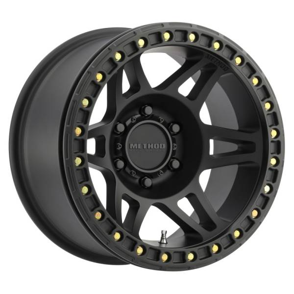 Method Wheels - Method Wheels MR106 Beadlock 17x9 -44mm Offset 5x5 71.5mm CB Matte Black w/BH-H24125 Wheel - MR10679050544B