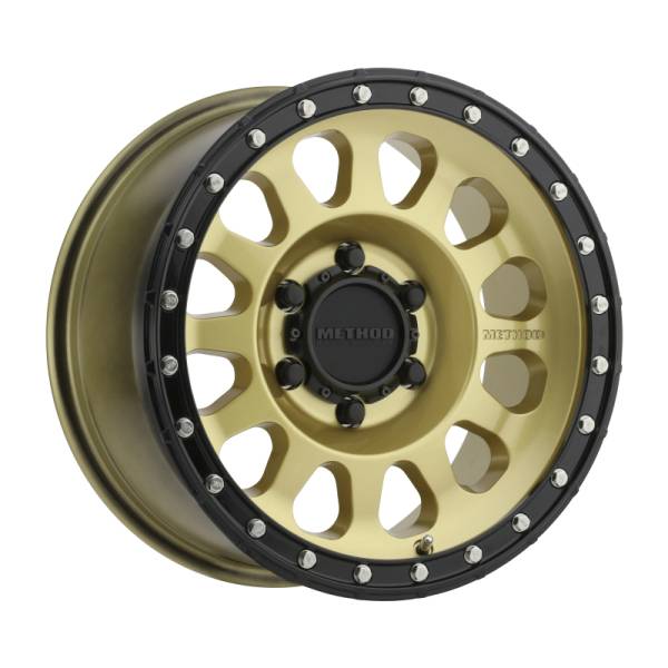 Method Wheels - Method Wheels MR315 17x8.5 0mm Offset 6x135 87mm CB Gold/Black Street Loc Wheel - MR31578516100