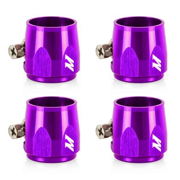Mishimoto - Mishimoto Aluminum -10AN Hex Finishers - Purple - MMHXF-10-4-PR