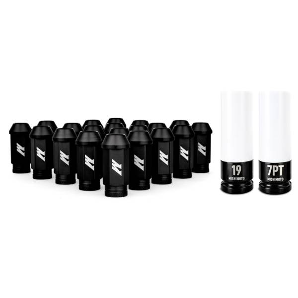 Mishimoto - Mishimoto Aluminum Locking Lug Nuts 1/2 X 20 23pc Set Black - MMLG-1220-23LBK