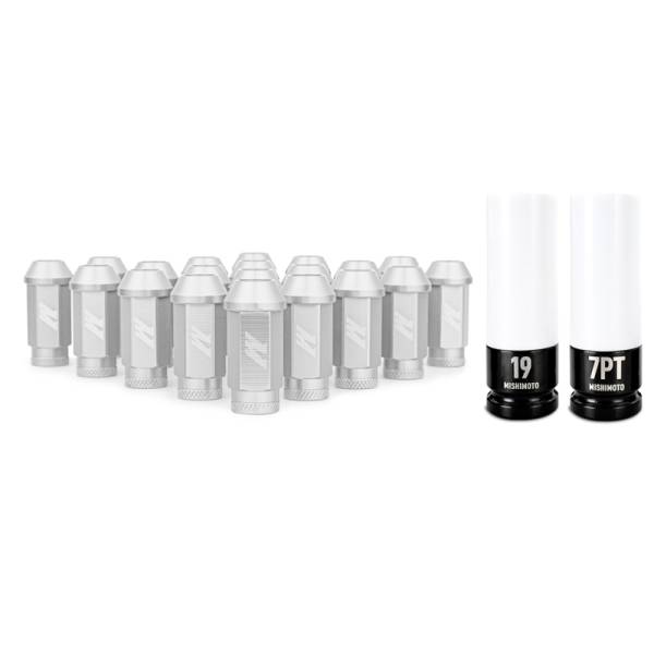 Mishimoto - Mishimoto Aluminum Locking Lug Nuts M12x1.25 20pc Set Silver - MMLG-125-20LSL