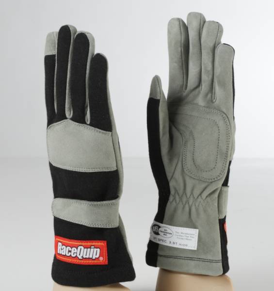 Racequip - Racequip Black 1-Layer SFI-1 Glove - Large - 351005