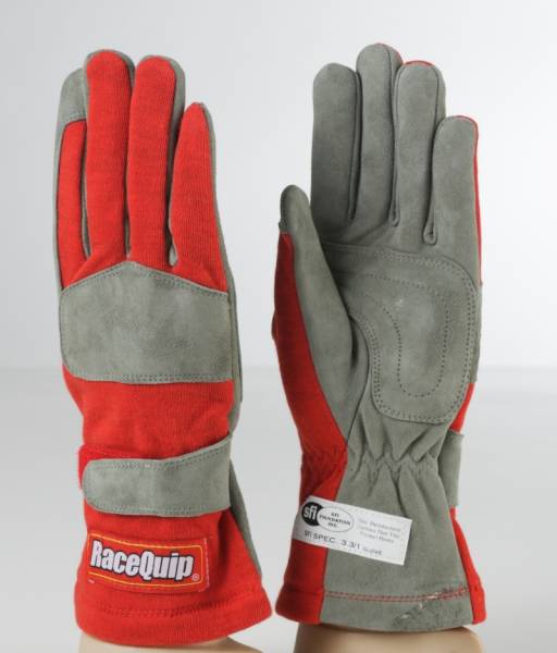 Racequip - Racequip Red 1-Layer SFI-1 Glove - XL - 351016