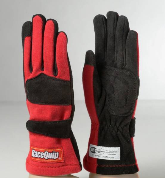 Racequip - Racequip Red 2-Layer SFI-5 Glove - Large - 355015