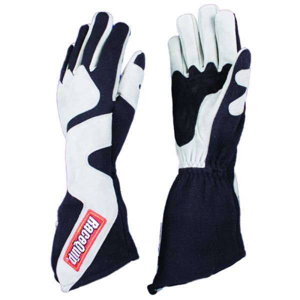 Racequip - Racequip SFI-5 Gray/Black Large Long Angle Cut Glove - 358605