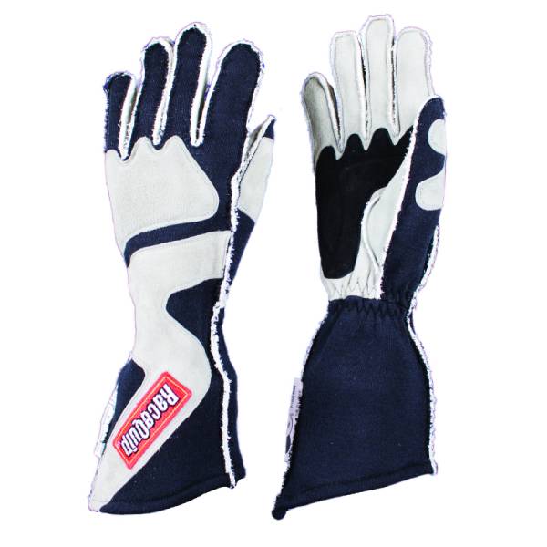 Racequip - Racequip SFI-5 Gray/Black Large Outseam Angle Cut Glove - 359605