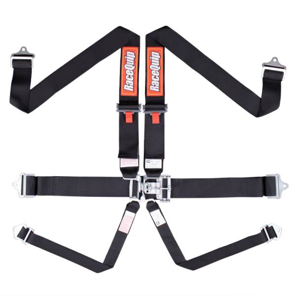 Racequip - Racequip Black L & L 6pt Seat Belt - 712002