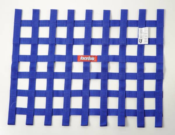 Racequip - Racequip Blue 18in H x 24W SFI Ribbon Window Net - 725025