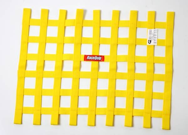 Racequip - Racequip Yellow 18in H x 24W SFI Ribbon Window Net - 725035