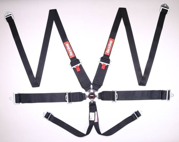 Racequip - Racequip Black SFI CAMLOCK 6pt PD Lap HNR Seat Belt - 746006