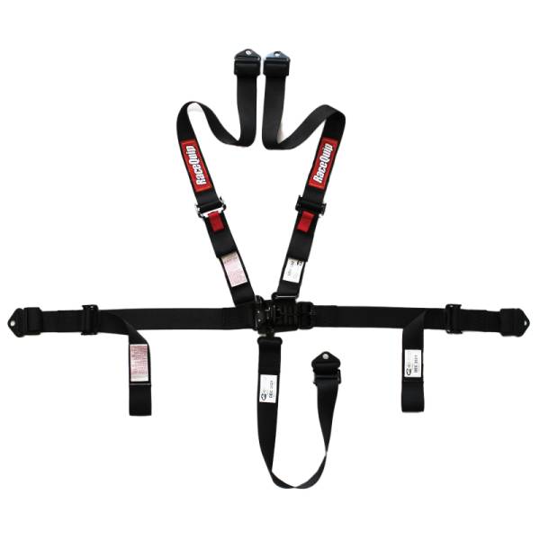 Racequip - Racequip L&L 16.1 5pt 2in Belt PU Lap Black Hw Black - 809009