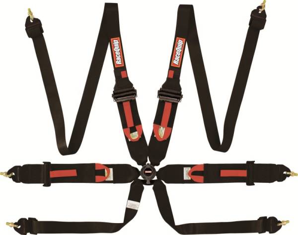 Racequip - Racequip Black FIA CAMLOCK 6pt Pull Up Lap FHR - 854004