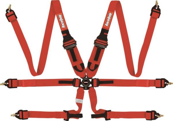 Racequip - Racequip Red FIA CAMLOCK 6pt 2in Pull Down Lap FHR - 855015