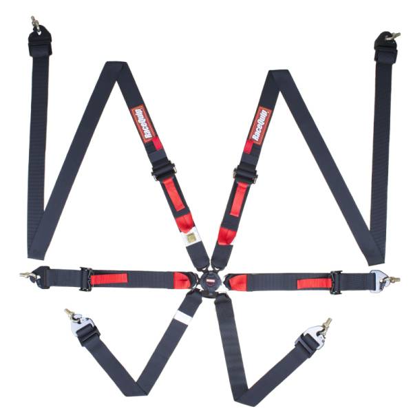 Racequip - Racequip Black FIA CAMLOCK 6pt 2in Pull Up Lap FHR - 856006