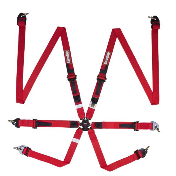 Racequip - Racequip Red FIA CAMLOCK 6pt 2in Pull Up Lap FHR - 856016